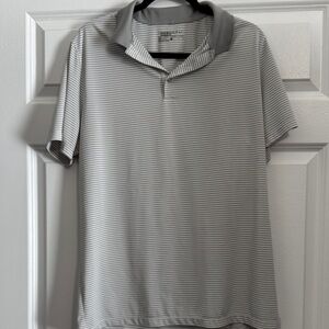 Nike Gray Striped Polo Shirt